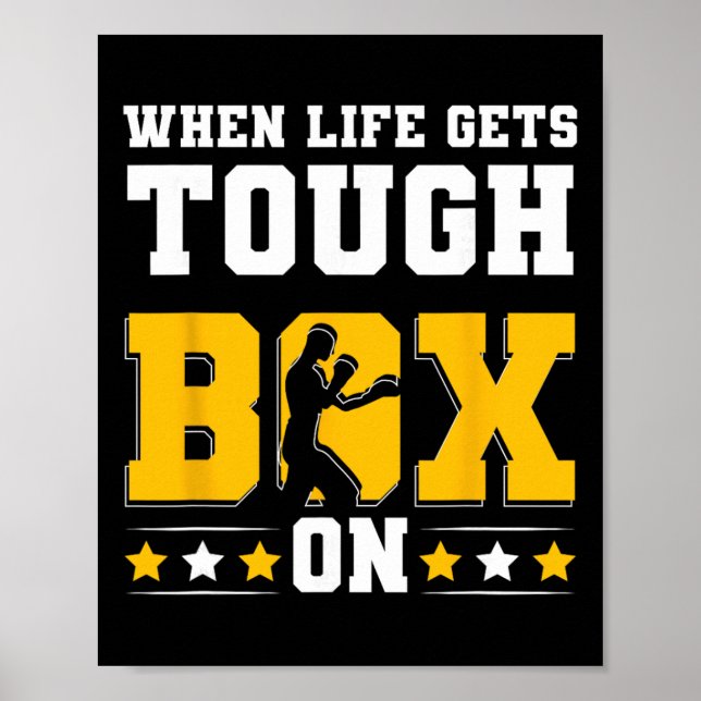Schattenboxhandschuhe Kickboxen G Boxer F Poster (Vorne)