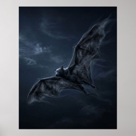 Schattenfledermaus Mondbeschienene Grotte Poster