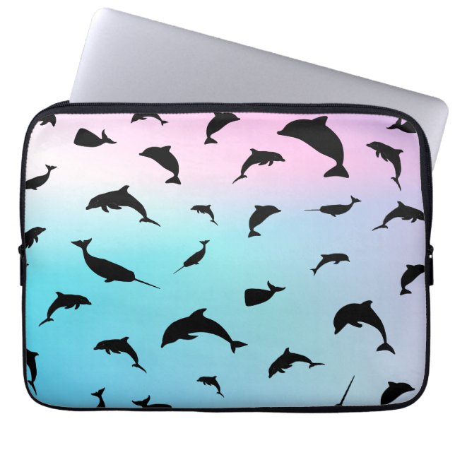 Schattenhai im Gefälle Laptopschutzhülle (Vorderseite)