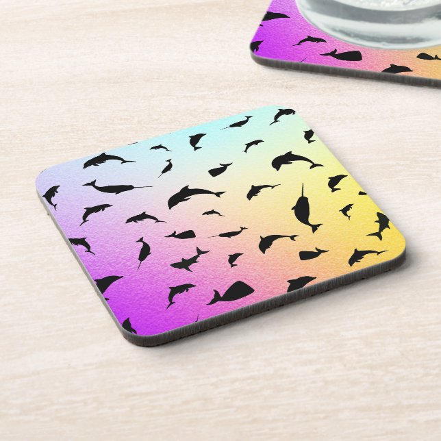 Schattenhai-Wal in Gradientengalaxie Getränkeuntersetzer (Linke Seite)