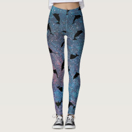 Schattenhai-Wal in Gradientengalaxie Leggings