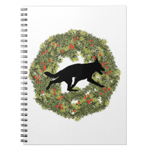 Schattenhund Silhouette Notizblock
