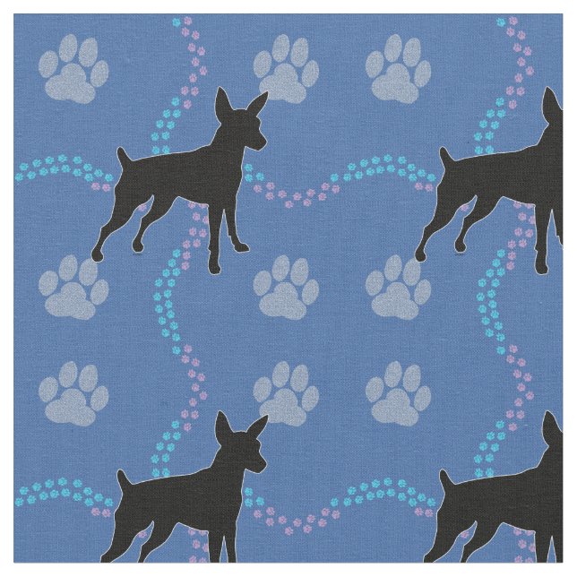 Schattenhunde - Miniature Pinscher v1 Stoff (Nahaufnahme)