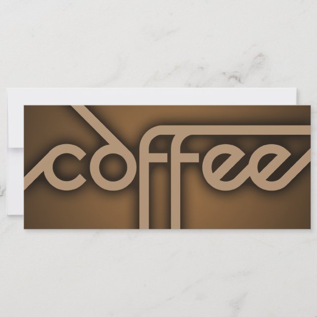 SchattenKAFFEE (Farbe anpassbar) Einladung (Vorderseite)
