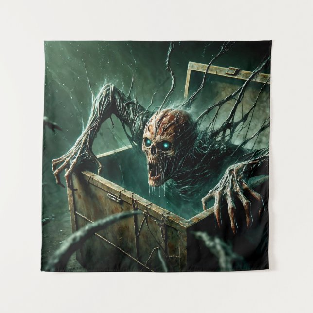Schattenkasten des Horrors Wandteppich (Vorderseite)