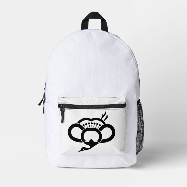 Schattenkranförmige Pflaumenblüte Bedruckter Rucksack (Vorderseite)
