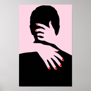 Schattenkunst Menschen Kunst Vintage-Anzeige Kunst Poster