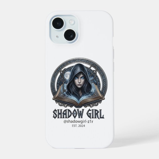 Schattenmädchen iPhone 15 Hülle (Rückseite)