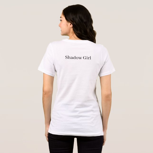 Schattenmädchen Tri-Blend Shirt (Rückseite voll)