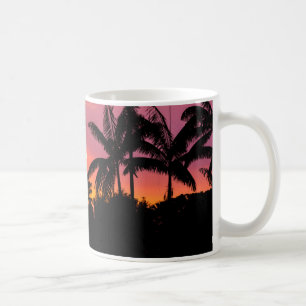 Schattenrisse von Palmen, Hawaii Kaffeetasse