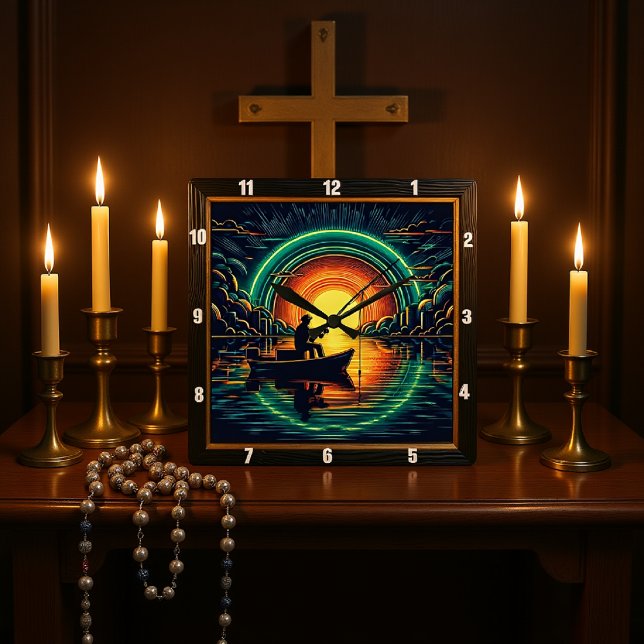 Schattensee Quadratische Wanduhr (Von Creator hochgeladen)