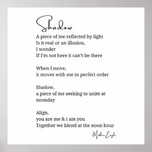 SchattenSelbstreflexion Ermutigung Inspirationsged Poster