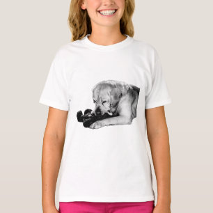 Schattenspiel - Labrador mit Bär T-Shirt