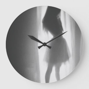 Schattentänze am Fenster Große Wanduhr