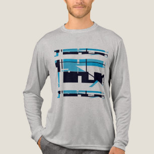 Schattiert Hellblau Schwarz Horizontal Südwest Bli Tri-Blend Shirt