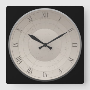 Schattierte römische Zahl Quadratische Wanduhr