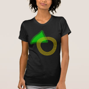 Schattierte Streifenformen Geometrischer Druck Gra T-Shirt