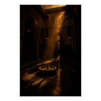 Schattiertes Riad-Brunnenplakat