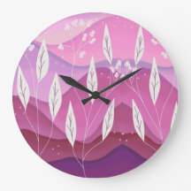 Schattierungen der Pink Nature Wall Clock