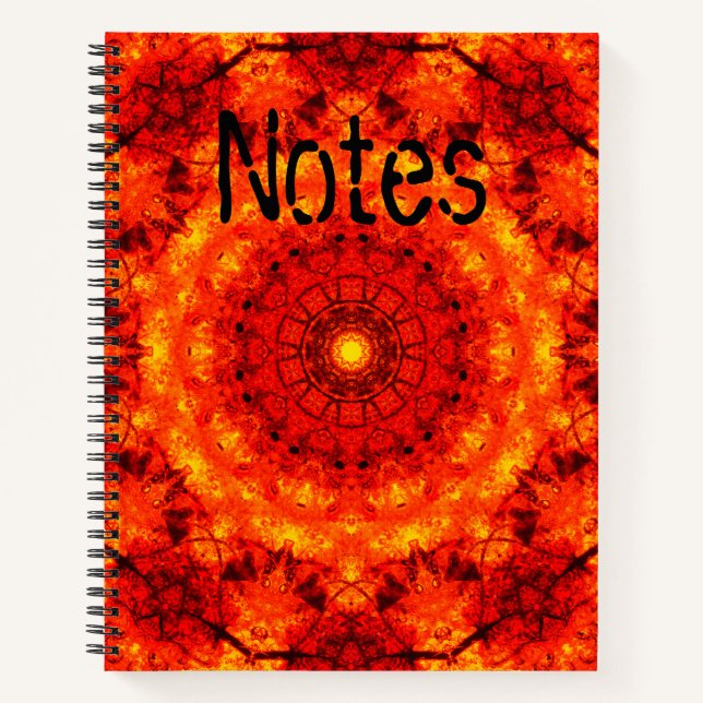 Schattierungen des Golden Orange | Mandala Art Notizbuch (Vorderseite)