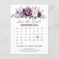 Schattierungen des Lila Kalenders Save the Date