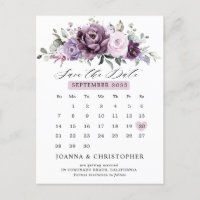 Schattierungen des Lila Kalenders Save the Date