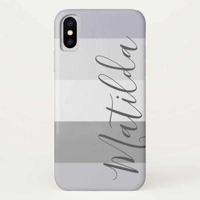 Schattierungen des Personalisierten Ombre Stripe-N Case-Mate iPhone Hülle (Rückseite)
