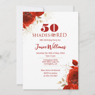 Schattierungen des Roten Geburtstags Karte