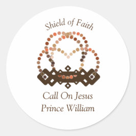 Schattierungen eines Prinzenjungen mit voller Rüst Runder Aufkleber