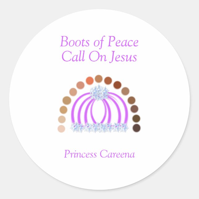 Schattierungen eines Prinzessinnen, vollwertige Rü Runder Aufkleber (Vorderseite)