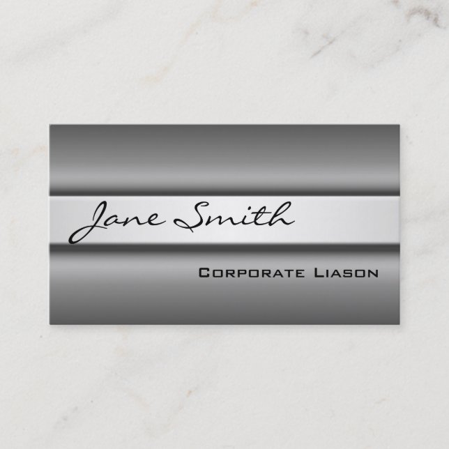 Schattierungen grauer, moderner Standard-Visitenka Visitenkarte (Vorderseite)
