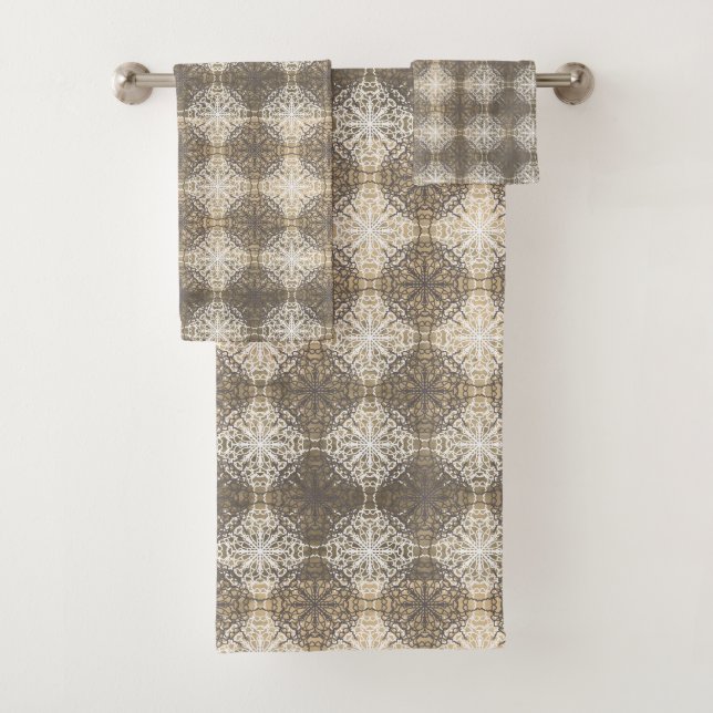 Schattierungen in Grau, Beige und Weiß Badhandtuch Set (Insitu)