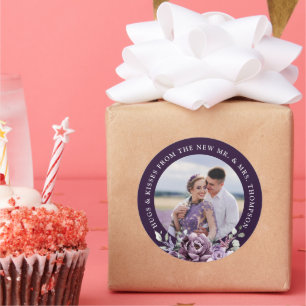 Schattierungen Lila blutiger blutiger Hochzeiten Runder Aufkleber