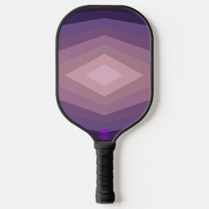 Schattierungen Lila geometrischer Abstrakter Kunst Pickleball Schläger