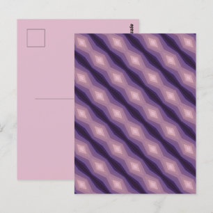 Schattierungen Lila geometrischer Abstrakter Kunst Postkarte
