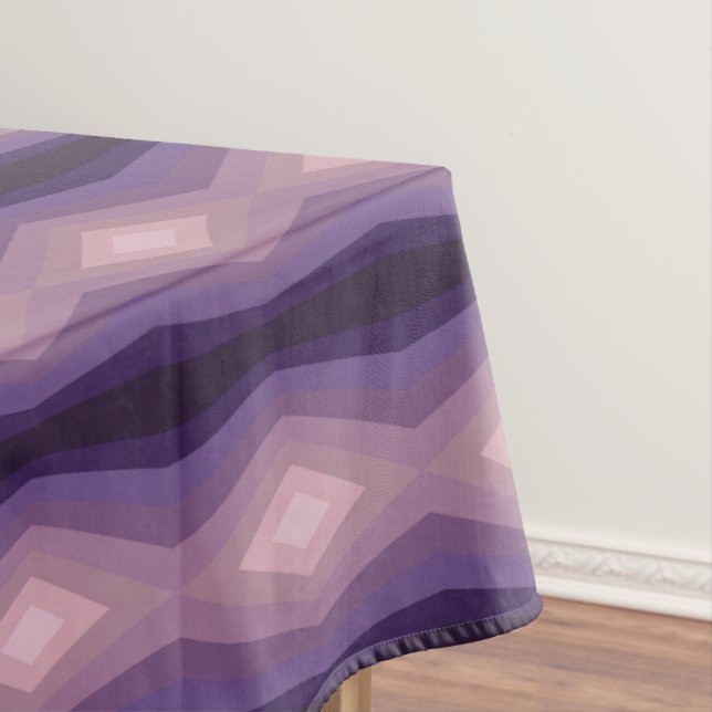 Schattierungen Lila geometrischer Abstrakter Kunst Tischdecke (Beispiel)