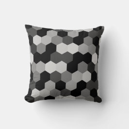 Schattierungen mit schwarzem und weißem geometrisc kissen