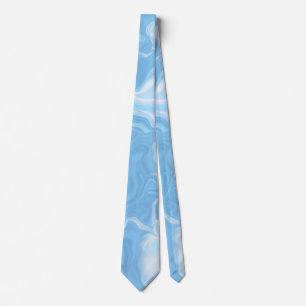 Schattierungen von Blau und weißen Wellen Krawatte