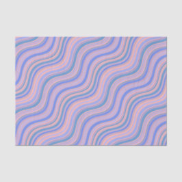 Schattierungen von blauen und orangefarbenen Wavy- Seidenpapier