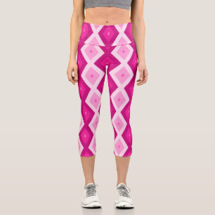 Schattierungen von Fuchsiendiamanten Capri Leggings