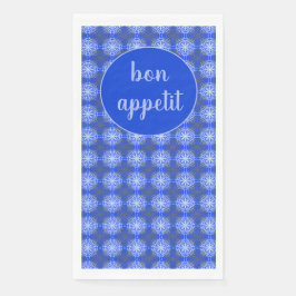 Schattierungen von Grau, Blau und Weiß Serviette