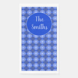 Schattierungen von Grau, Blau und Weiß Serviette