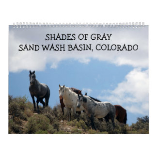 Schattierungen von Grau Sand Wash Basin, Colorado Kalender