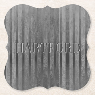 Schattierungen von grauen Ombre Stripes Paper-Unte Untersetzer