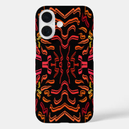 Schattierungen von Orange Rot Gelb Band Kunst Desi iPhone 16 Hülle