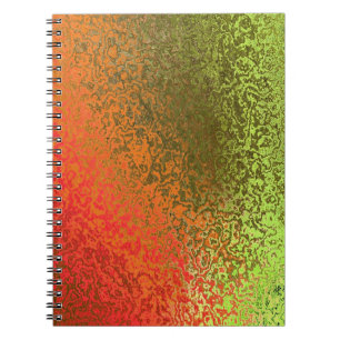 Schattierungen von Orange und Green Spiral Binder Notizblock