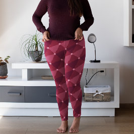 Schattierungen von Pink Trees Christmas Pajama Pan Leggings