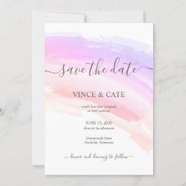 Schattierungen von Pink Watercolor Splash Wedding Einladung