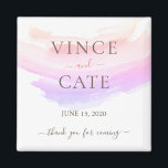 Schattierungen von Pink Watercolor Splash Wedding Magnet<br><div class="desc">Personalisieren Sie diese hellen und spielerischen Schattierungen von rosa Aquarellspritze Thema Hochzeitsmagnet. Gönnen Sie Ihren Gästen auf Ihrer Hochzeit Geschenke.</div>