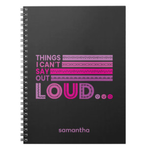 Schattierungen von rosa Dingen, die ich nicht im L Notizblock